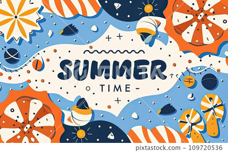 Colorful summer background  109720536
