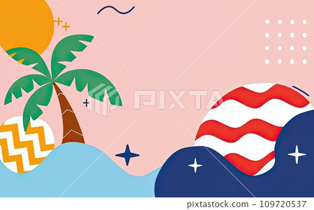 Colorful summer background  109720537