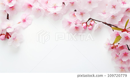 Pale pink cherry blossom image pink cherry blossom image AI-generated image 109720779