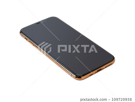智慧型手機樣機 | 黑色螢幕/白色背景 109720938