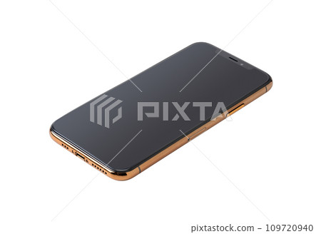 智慧型手機樣機 | 黑色螢幕/白色背景 智慧型手機樣機 | 黑色螢幕/白色背景 109720940