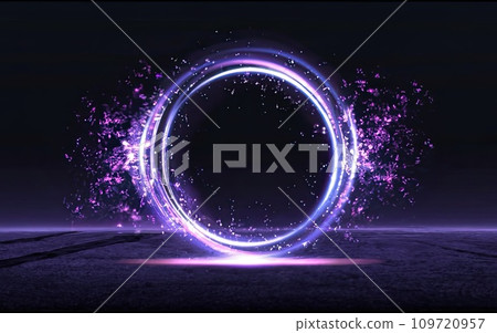 Magic fantasy round light frame Magic fantasy round light frame 109720957