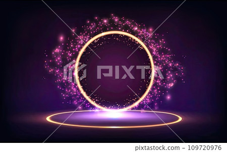 Magic fantasy round light frame  Magic fantasy round light frame  109720976