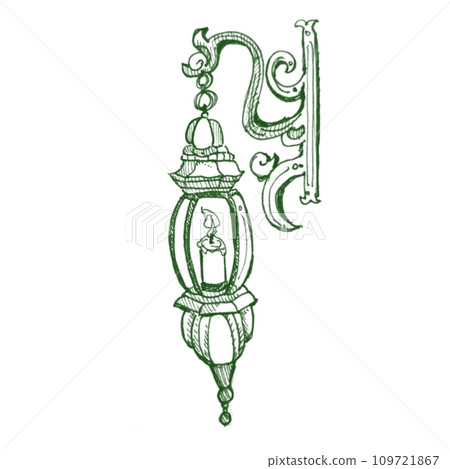 Drop-shaped streetlight green Drop-shaped streetlight green 109721867