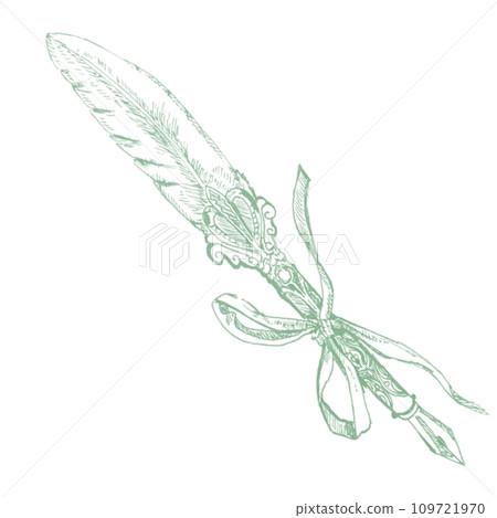 Quill pen light green Quill pen light green 109721970