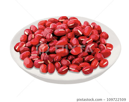 Azuki beans (with plate) Azuki beans (with plate) 109722509