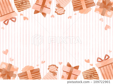背景材料與禮物和條紋圖案 背景材料與禮物和條紋圖案 109722901