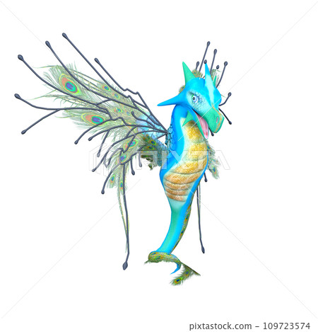 peacock feather dragon 109723574