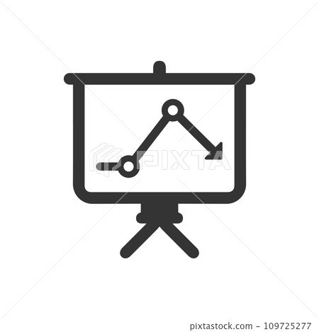 Downward Analysis Icon 109725277