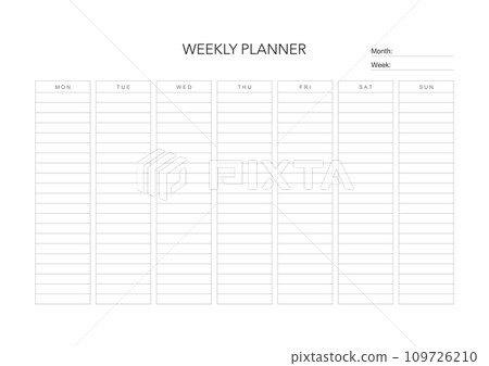 Weekly Planner Printable To Do List, Minimal Weekly Schedule, Weekly  Organizer