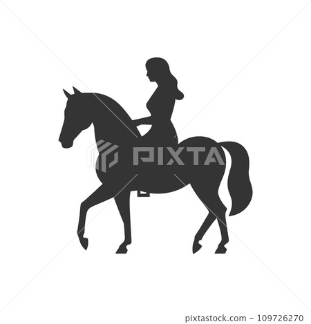Girl horseback riding icon icon Girl horseback riding icon icon 109726270