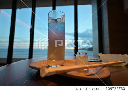 The sea which can be seen from the window The sea which can be seen from the window 109726780
