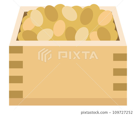 Illustration of a square filled with beans 109727252