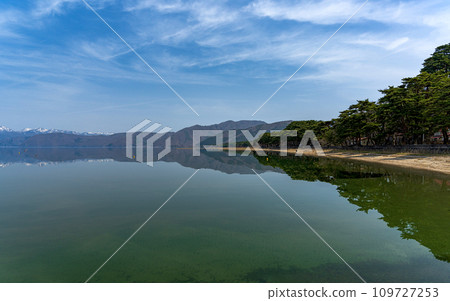 Lake Inawashiro lakeside scenery Lake Inawashiro lakeside scenery 109727253