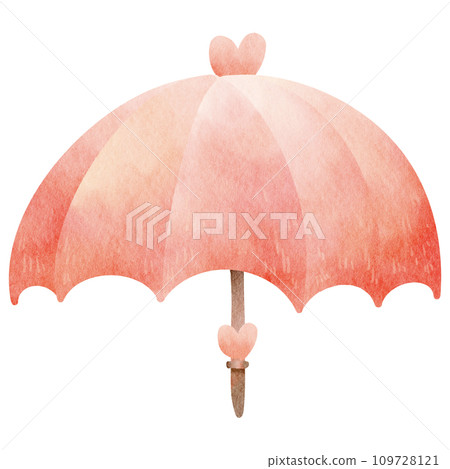 Watercolor cute pink umbrella Watercolor cute pink umbrella 109728121