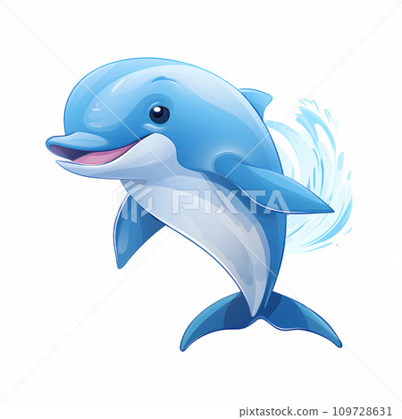 手绘卡通可爱的海豚插画图片 手绘卡通可爱的海豚插画图片 109728631