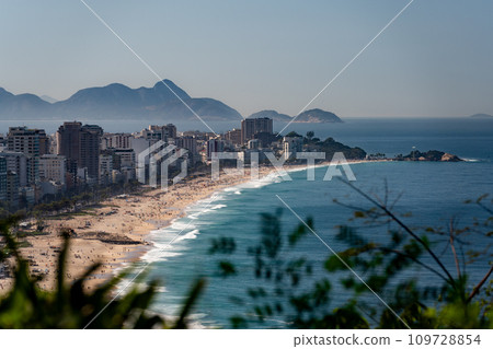Ipanema Beach Veiled by Tree Branches, Rio s Contrasts 109728854