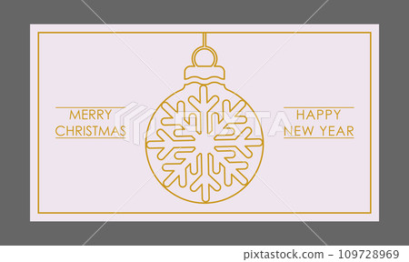 Merry Christmas and happy New Year. Template for postcards, posters, banners and flyers with Christmas balls Merry Christmas and happy New Year. Template for postcards, posters, banners and flyers with Christmas balls 109728969