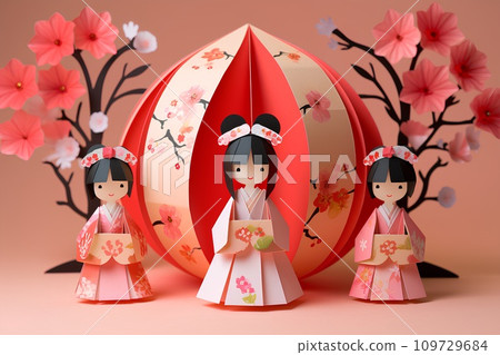 Peach Festival Dolls (Paper Craft-1) 109729684