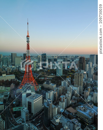 Tokyo, cityscape, city with Tokyo Tower 109730039