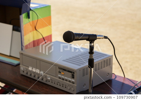 sports day broadcast microphone 109730907