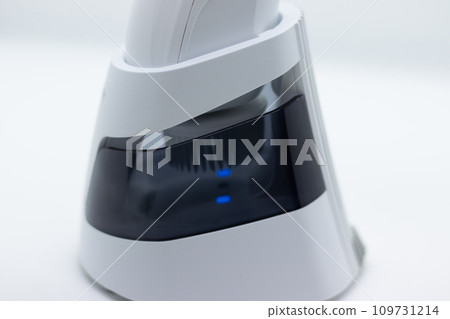 Close up of electric facial cleansing brush on white background 109731214