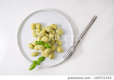 Italian gnocchi. Traditional Italian food. Handmade potato balls Italian gnocchi. Traditional Italian food. Handmade potato balls 109731430