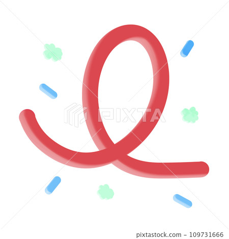 3D Red Ribbon Cute Element Cute Sticker 3D Sticker illustration Red Element 109731666