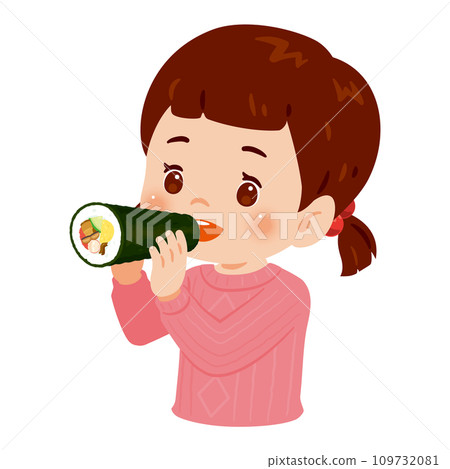 吃 ehomaki 的女孩,上半身 吃 ehomaki 的女孩,上半身 109732081