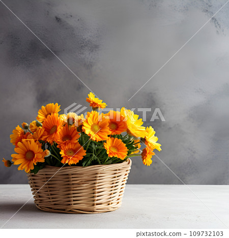 Calendula flower on backgrounds 109732103