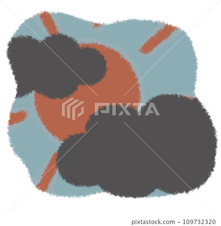 晴天與陰天的蠟筆觸控圖 109732320