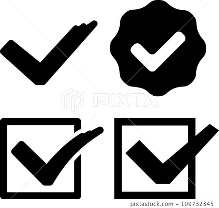 複選標記單色圖示集 複選標記單色圖示集 109732345