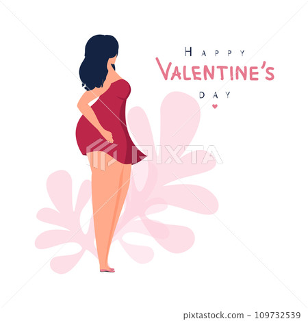 Valentine's Day postcard. Valentine's Day postcard. 109732539