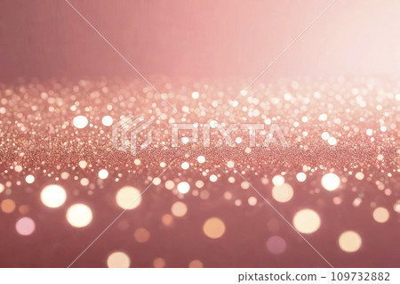 Abstract background modern bokeh light effect with soft peach background. Trending color concept of the year 2024 Peach Fuzz. 109732882