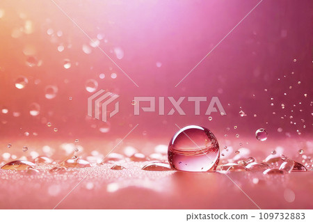Abstract background splash modern bokeh light effect with soft peach background. Trending color concept of the year 2024 Peach Fuzz. 109732883