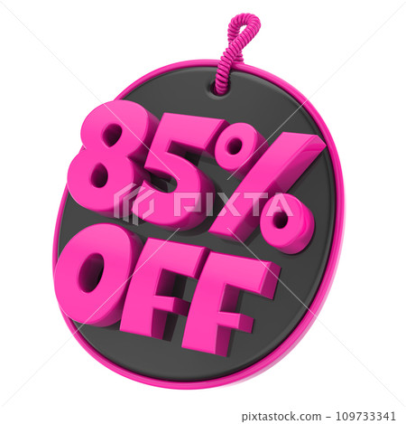 sale tag label with percent off 109733341