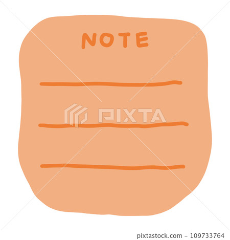 Cute Note Pad Lined Paper Pad Cute Note Pad Piece Orange Note Pad With Lined 109733764
