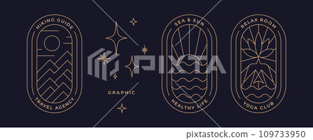 Set of minimalist line art 109733950