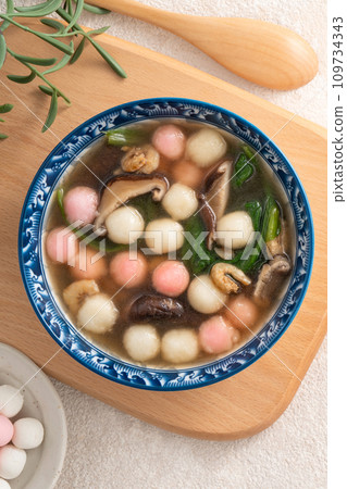 湯圓 冬至 鹹湯圓 紅色 白色 粉色 Tang yuan タンユエン 団子 109734343