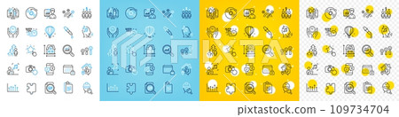 Vector icons set of Check article, Air balloon and Voicemail line icons pack for web with Clipboard, Calendar, Presentation outline icon. Phone survey, Growth chart, Recovery photo pictogram. Vector Vector icons set of Check article, Air balloon and Voicemail line icons pack for web with Clipboard, Calendar, Presentation outline icon. Phone survey, Growth chart, Recovery photo pictogram. Vector 109734704