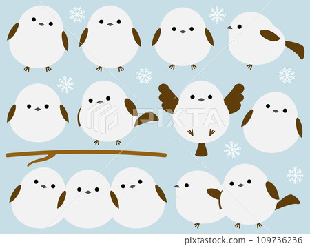 可愛的長尾蛾插畫素材集 可愛的長尾蛾插畫素材集 109736236