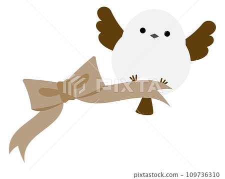 飛行的長尾蛾和絲帶 飛行的長尾蛾和絲帶 109736310