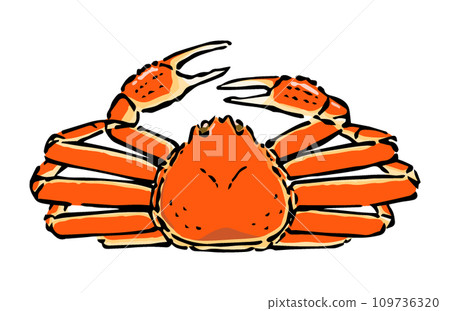 雪蟹插畫手繪 109736320