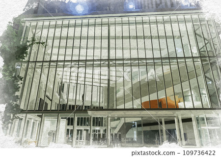 Watercolor style Yokohama Sakuragicho Yokohama City Hall Atrium Yokohama City, Kanagawa Prefecture 109736422