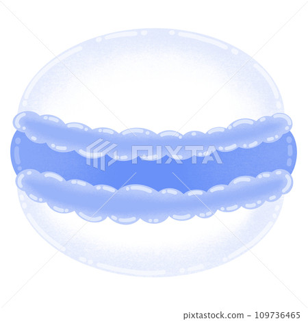 Blue Macaron Cartoon illustration French Dessert Cute Dessert 109736465