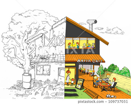 將一棟空置房屋改造成時尚咖啡館前後的插圖 109737031