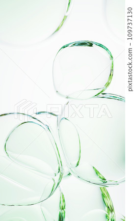 乾淨的綠色氣泡，3D渲染美麗的抽象背景垂直 109737130