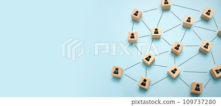 Community, teamwork and team-leader concept 109737280