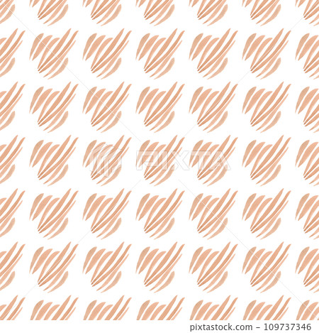Watercolor strokes in peach color. Abstract seamless pattern 109737346