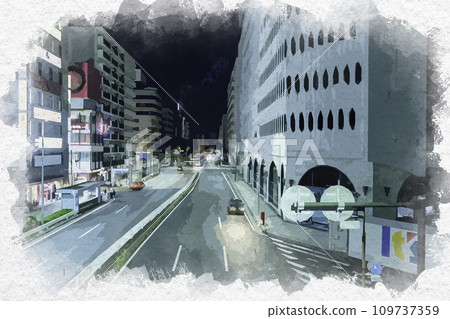 水彩風格 橫濱 櫻木町站 Pio City 新橫濱街 神奈川縣橫濱市 水彩風格 橫濱 櫻木町站 Pio City 新橫濱街 神奈川縣橫濱市 109737359